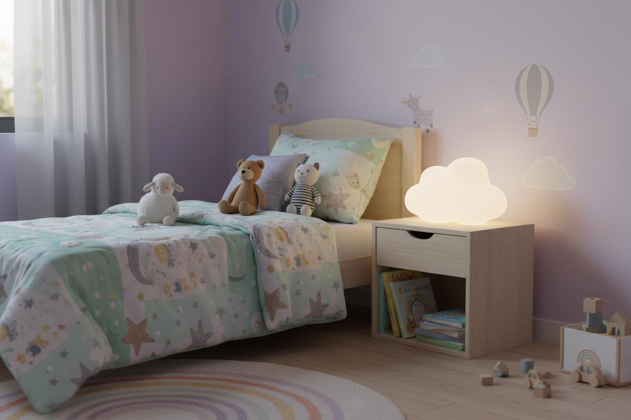 make it sit on a nightstand in a child's bedroom